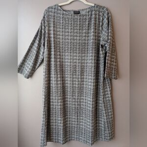 J. Jill Black and White Midi Dress L NWT